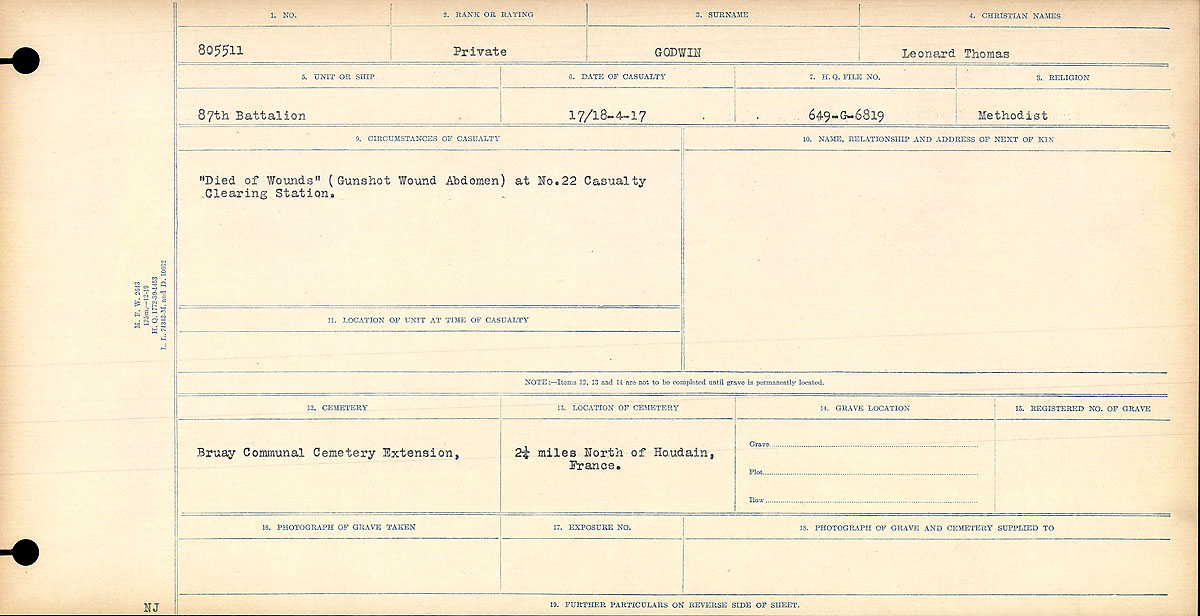 Circumstances of death registers