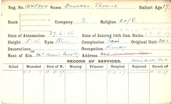 Record of Service