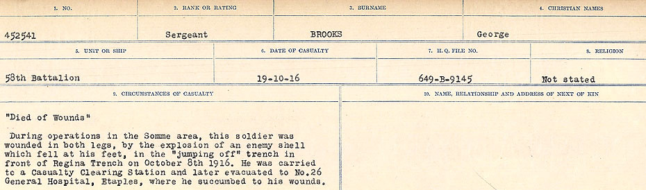 Circumstances of Death Registers