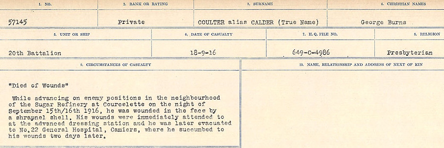 Circumstances of Death Registers