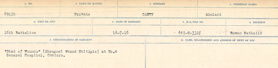 Circumstances of Death Registers