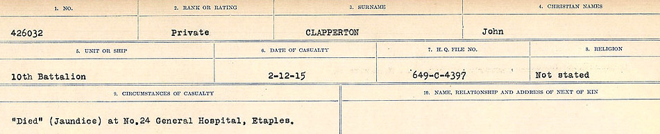 Circumstances of Death Registers