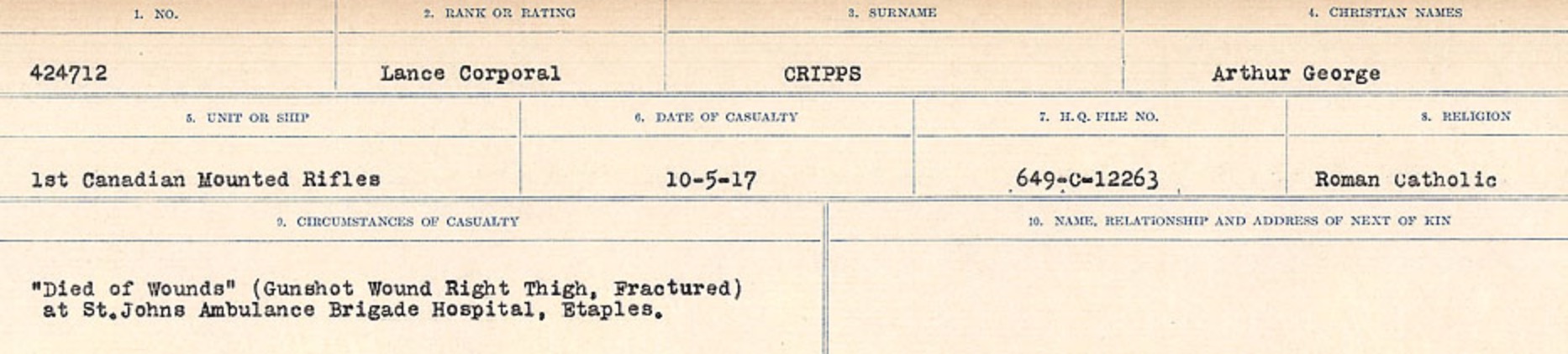 Circumstances of death registers