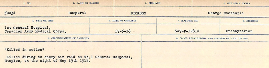 Circumstances of death registers