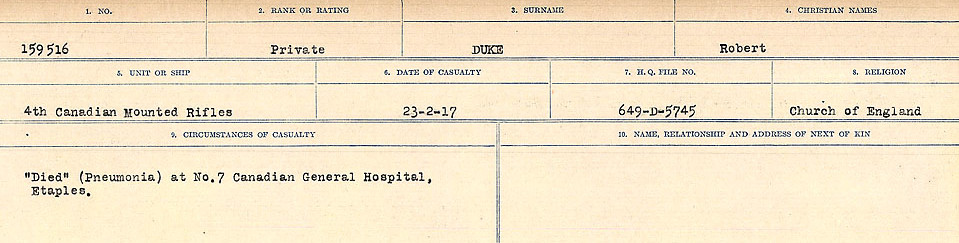 Circumstances of death registers