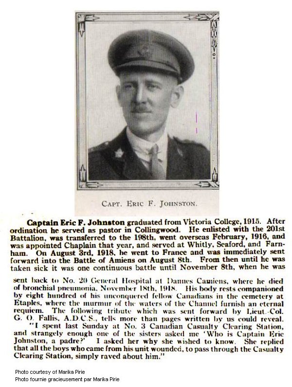 Photo of Chaplain Eric Franklin Johnston