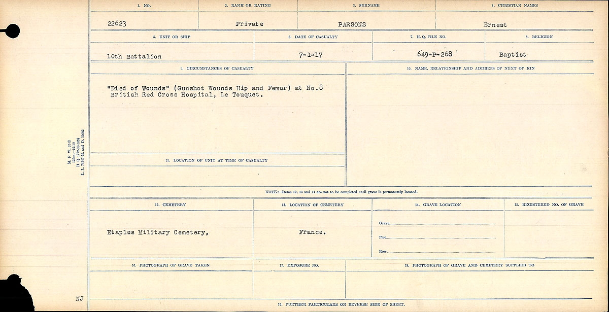 Circumstances of death registers