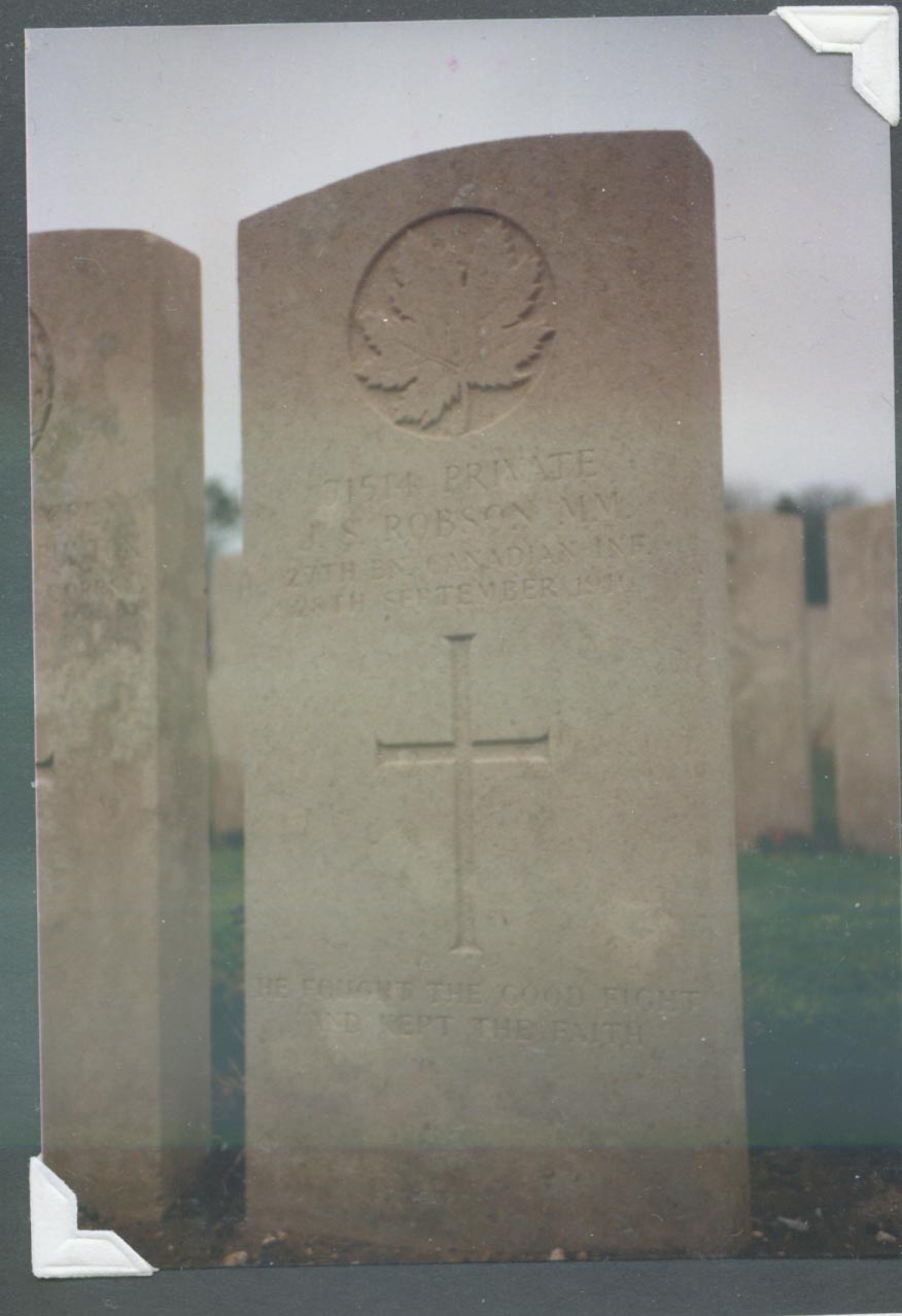 Headstone of John S. Robson