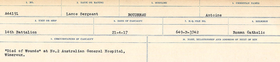 Circumstances of Death Registers