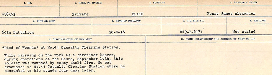 Circumstances of Death Registers