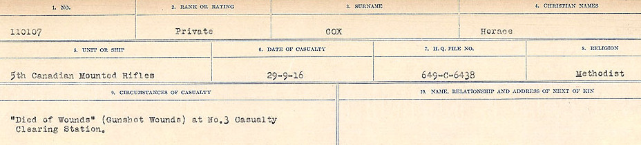 Circumstances of death registers