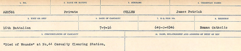 Circumstances of death registers