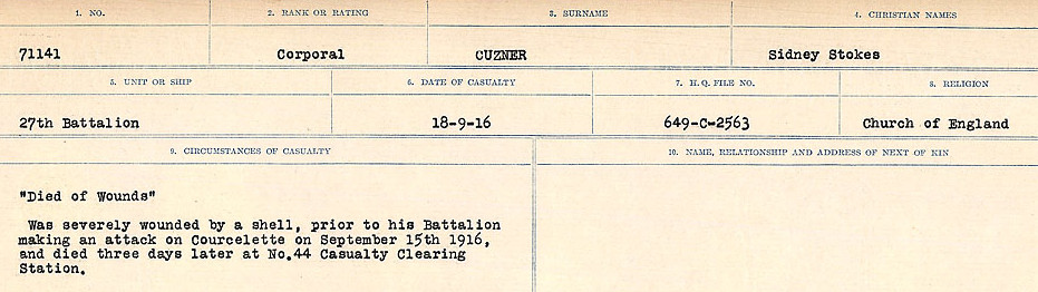Circumstances of death registers