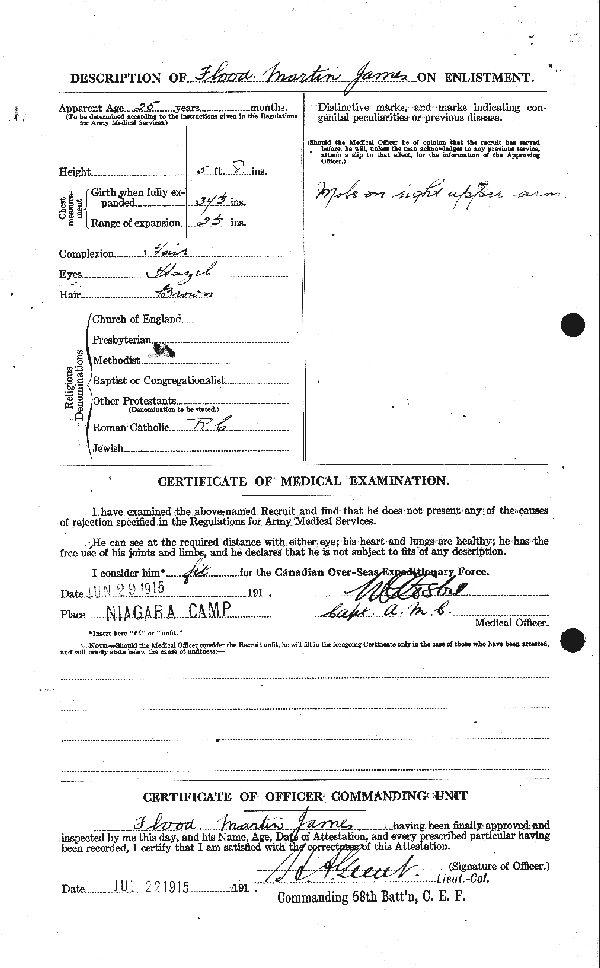 Attestation Papers (Reverse)