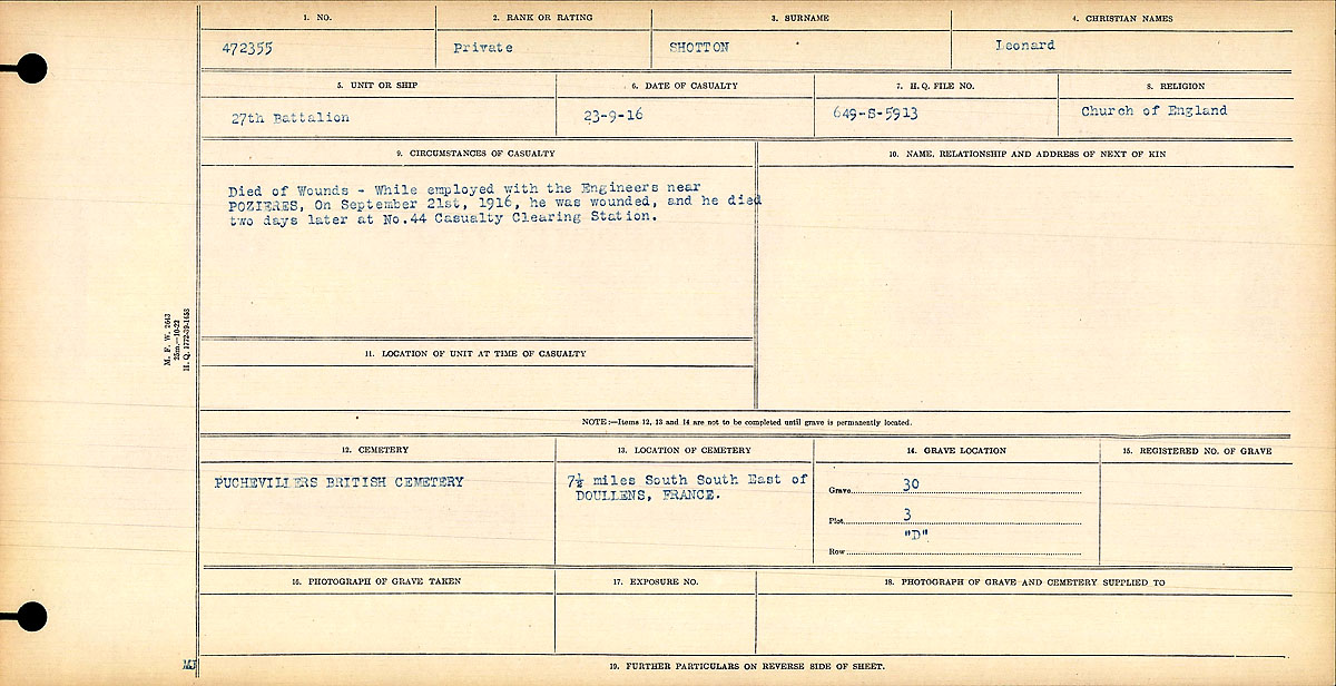 Circumstances of death registers