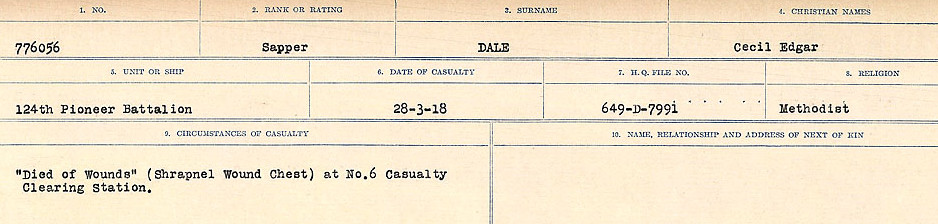Circumstances of death registers