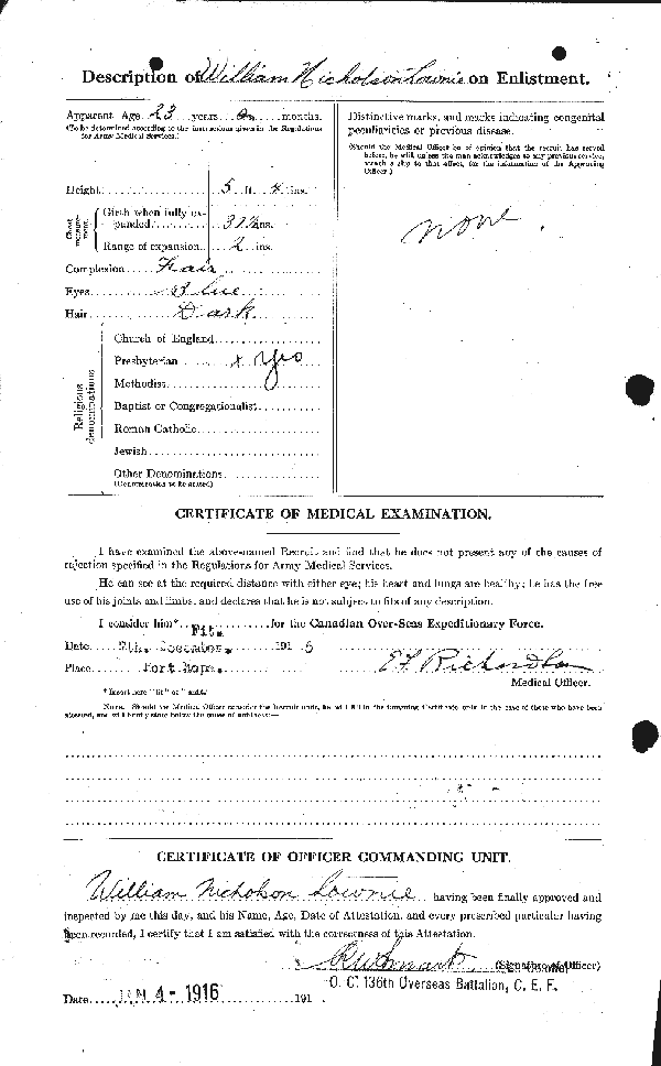 Attestation Papers (Reverse)