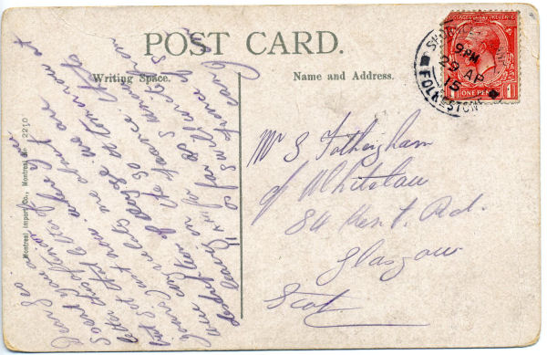 Reverse of Post Card