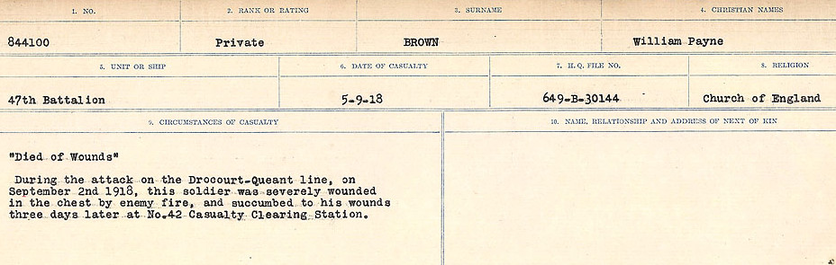 Registres de circonstances du décès