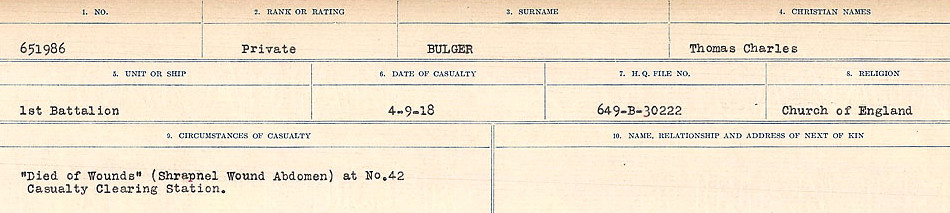Registres de circonstances du décès