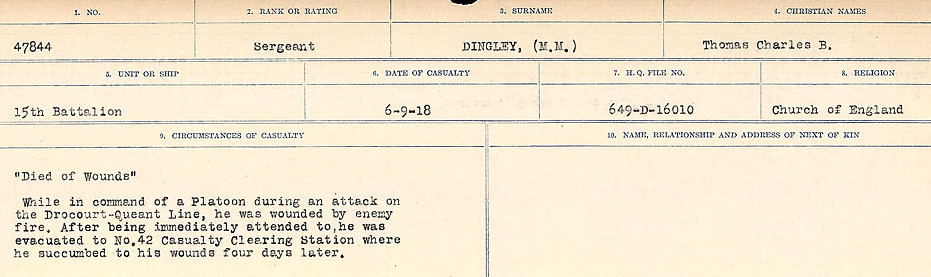 Registres de circonstances du décès