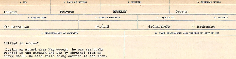 Circumstances of Death Registers