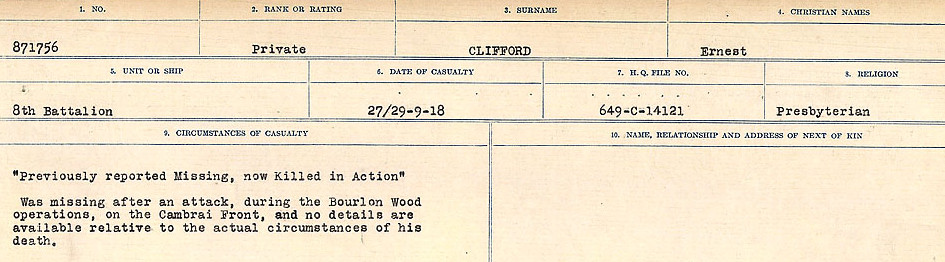 Circumstances of Death Registers