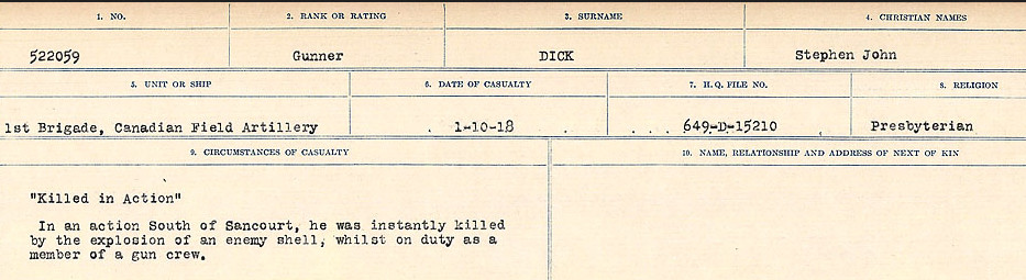 Circumstances of death registers