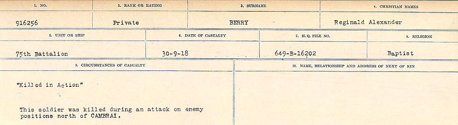 Circumstances of Death Registers