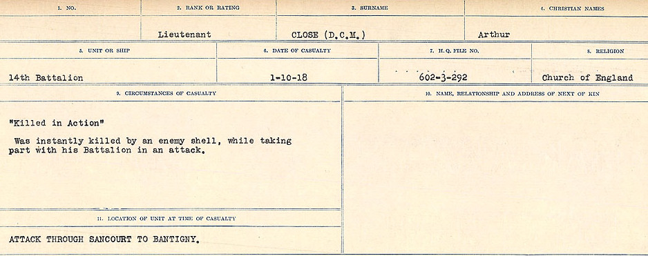 Circumstances of Death Registers