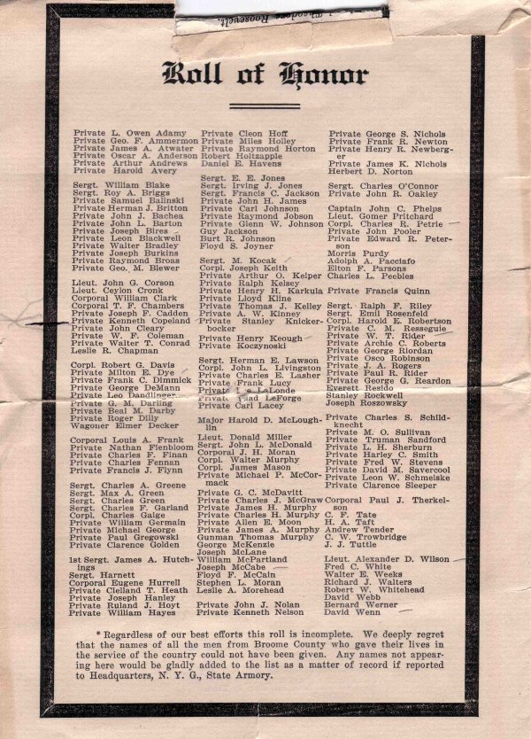 Memorial Service Bulletin