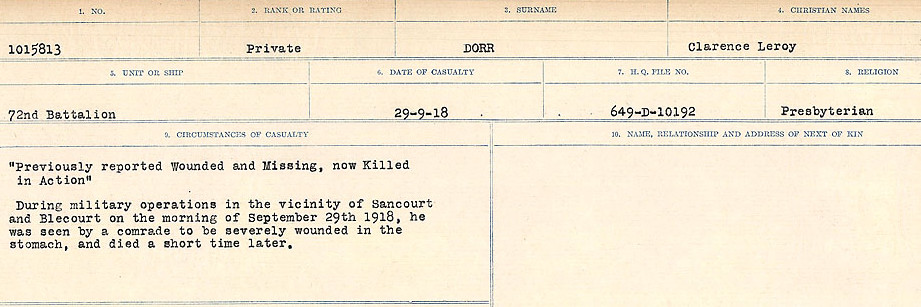Circumstances of death registers
