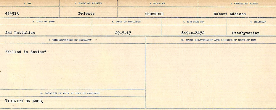 Circumstances of death registers
