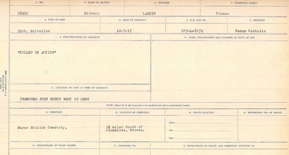 Circumstances of death registers