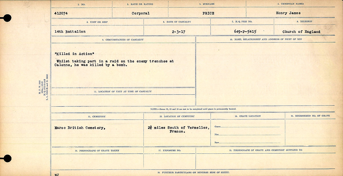Circumstances of death registers