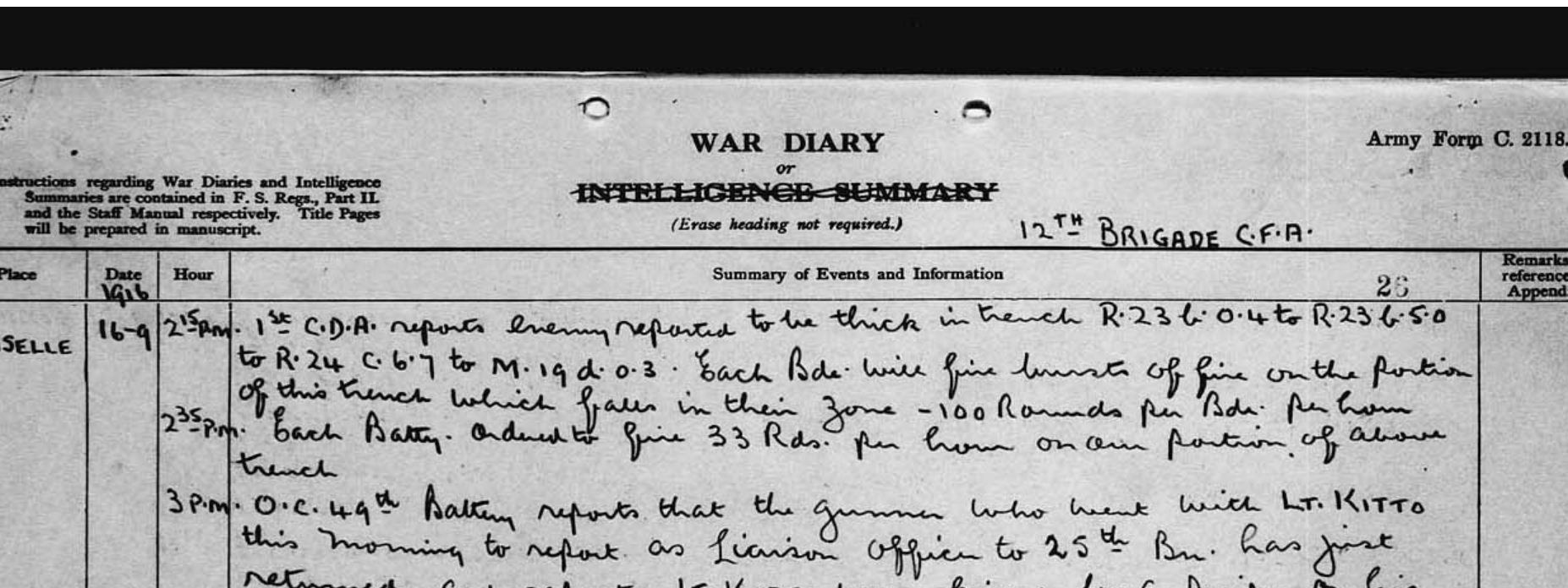 Wartime diary