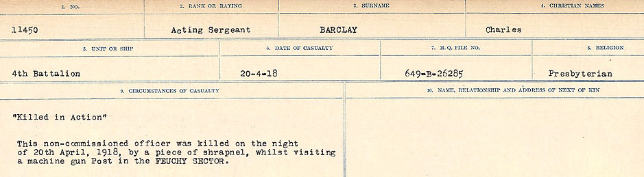 Circumstances of Death Registers