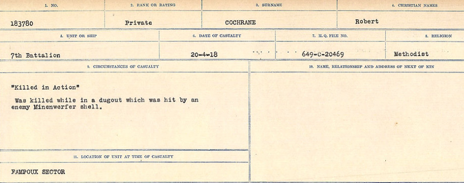 Circumstances of Death Registers