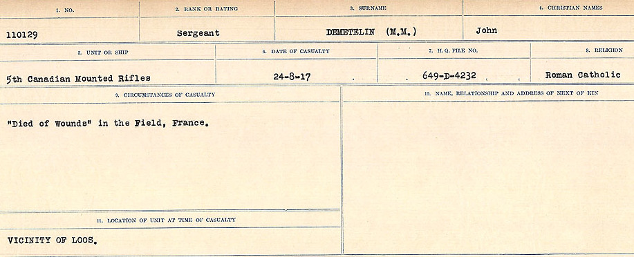 Circumstances of death registers