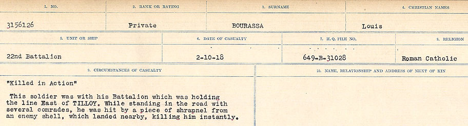 Circumstances of Death Registers