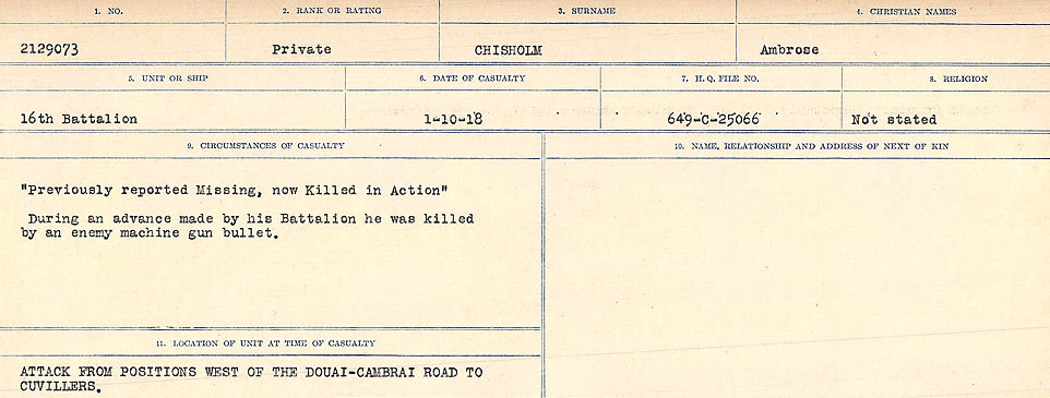 Circumstances of Death Registers