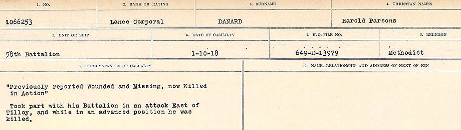 Circumstances of death registers