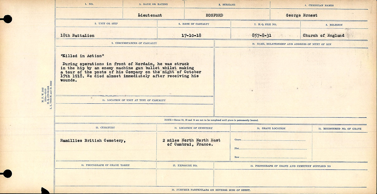 Circumstances of Death Registers