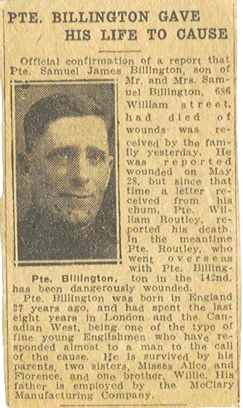 Photo of Samuel James Billington