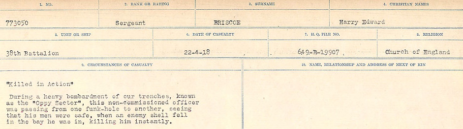 Circumstances of Death Registers