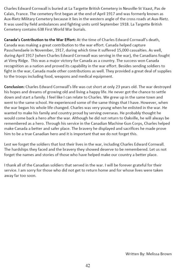 Oakville Remembers Biography (Page 3)