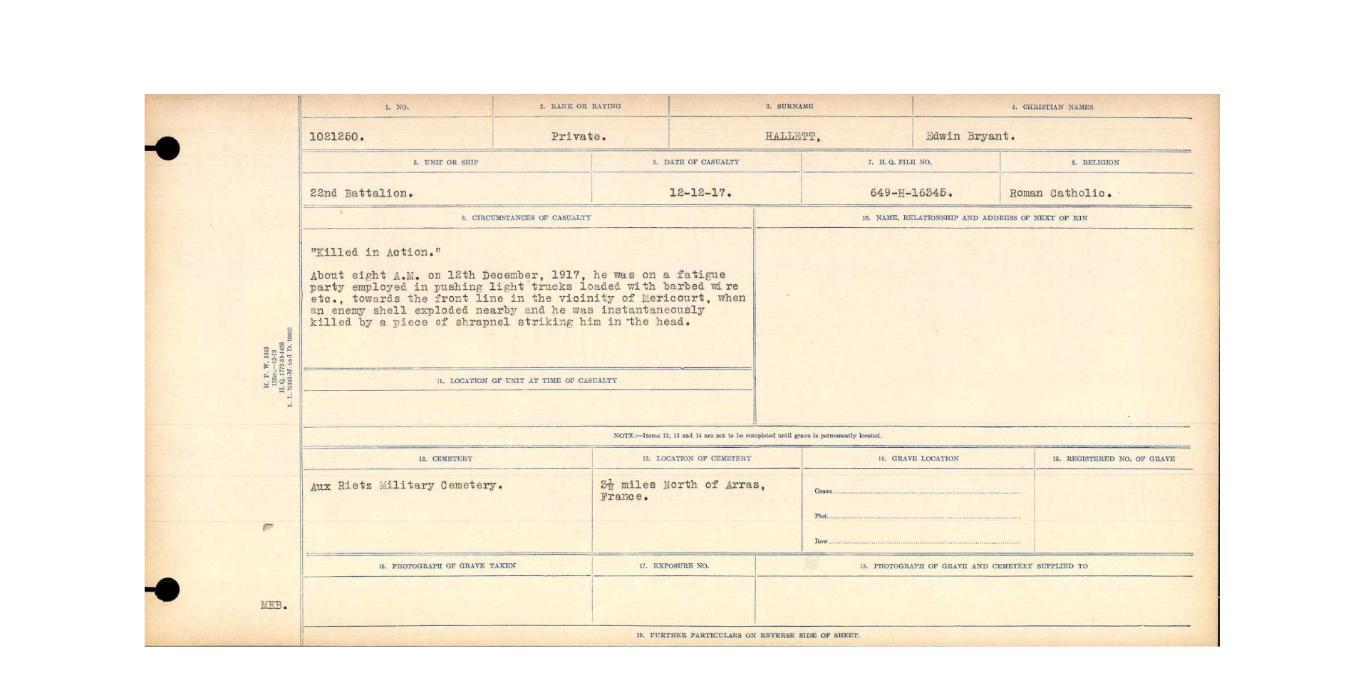 Circumstances of death registers
