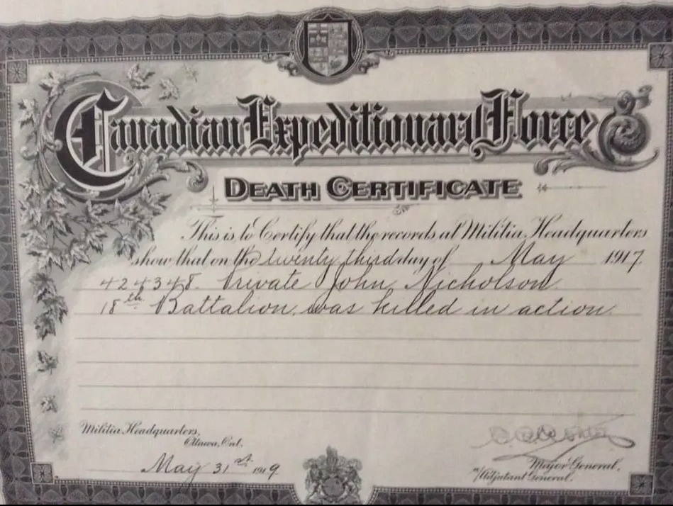 Death Certificate