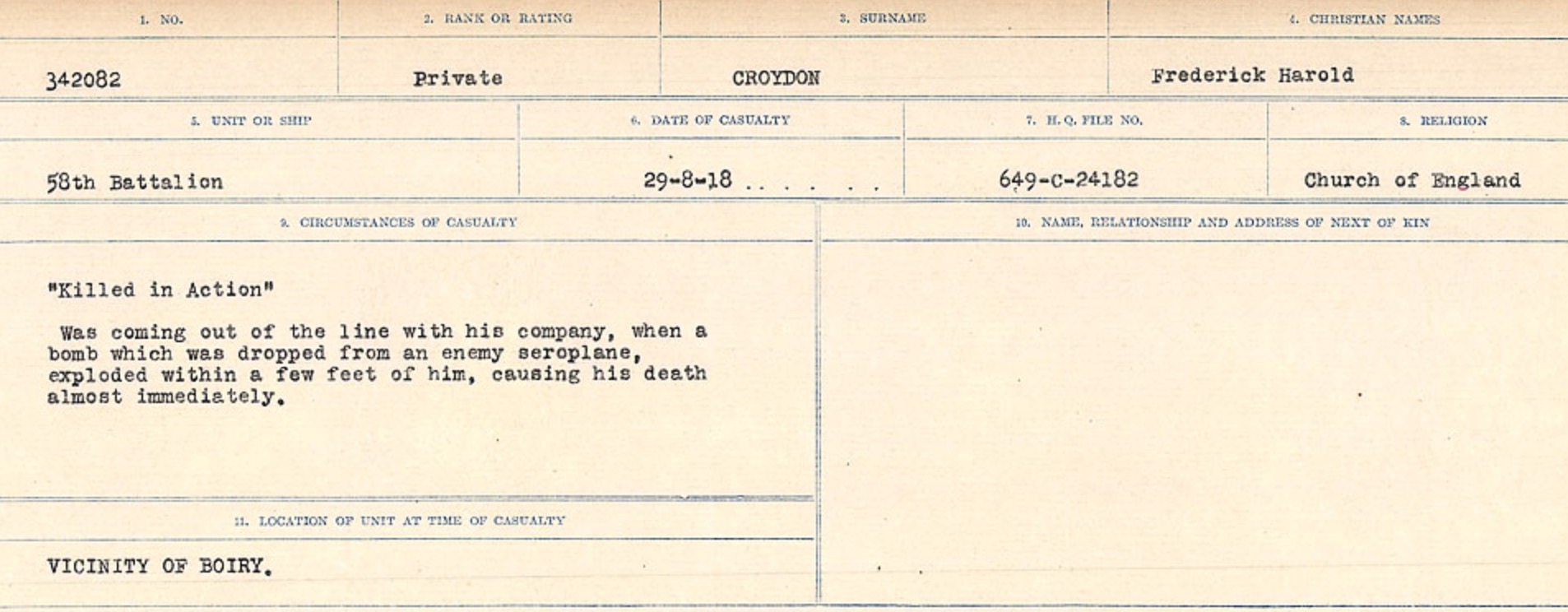 Circumstances of death registers