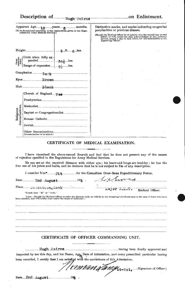 Attestation Paper (back)